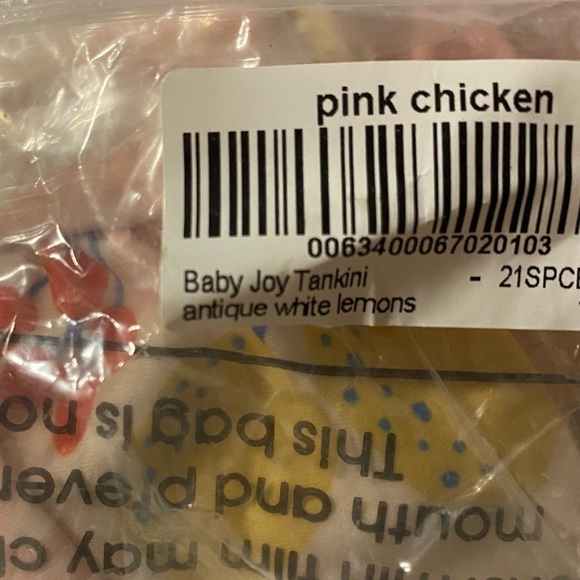 PINK CHICKEN - Joy Tankini Swimsuit in Antique White Lemons - Picture 14 of 15